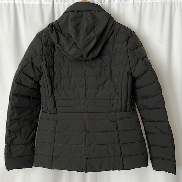 Lauren Ralph Lauren Black Quilted Puffy Hooded Long Sleeve Jacket Coat **Sz M** - Picture 2 of 5